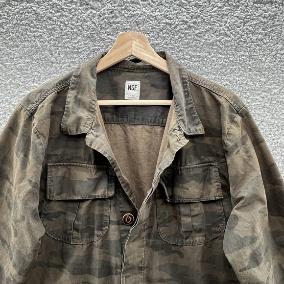 NSF Jacket Womens Large Army Green Camo Military Field Lightweight USA - Picture 2 of 11